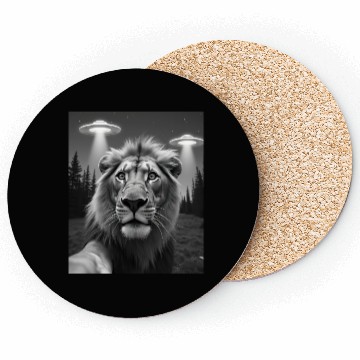 Discover UFO Funny Lion Coasters