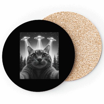 Discover UFO Funny Cat Coasters