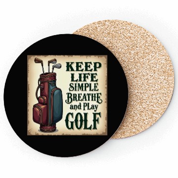 Discover Golf Breath and Play Golf Coasters