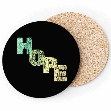 Discover Colorful Modern HOPE Typography Coasters