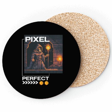 Discover Pixel Perfect Mage Gaming and Magic Coasters