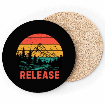 Discover Release Vintage Sunset Mountain Lake Forest Coasters