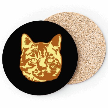 Discover Cat Lover Realistic Pet Face Cute Cool Kitten Head Coasters