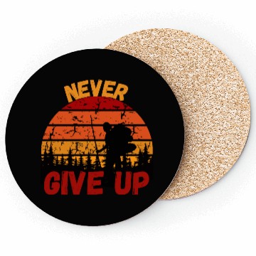 Discover Never Give Up Forest Adventure Design Coasters