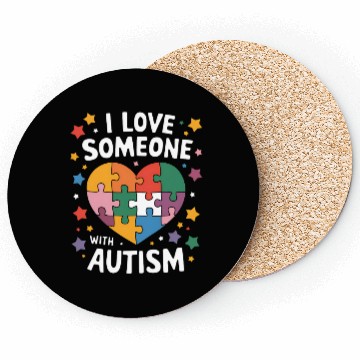 Discover I Love Someone With Autism Autistic Awareness Coasters