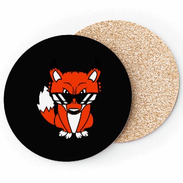 Discover Fox Sunglasses Cool Looks Up Evil Eyes Bad Fun Boy Coasters