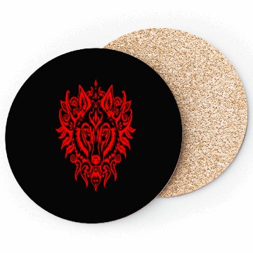 Discover Tribal Red Wolf Spirit Coasters