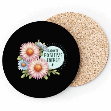 Discover Radiate Positive Energy: Daisy and Bloom Art Coasters