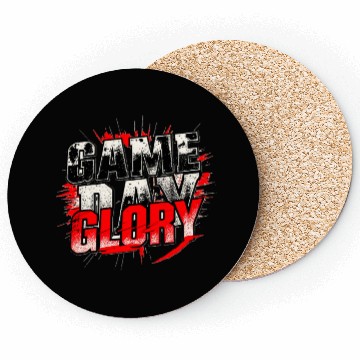 Discover Game Day Glory Intense Bold Sports Design Coasters