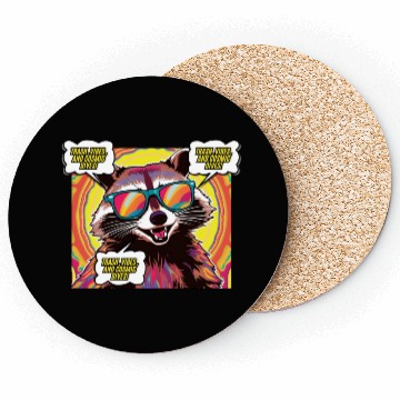 Discover A Psychedelic Trash Advocate Raccoon Coasters