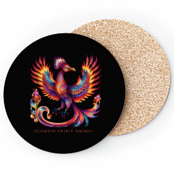 Discover Scorpio Spirit Animal Phenix Alebrije Male Coasters