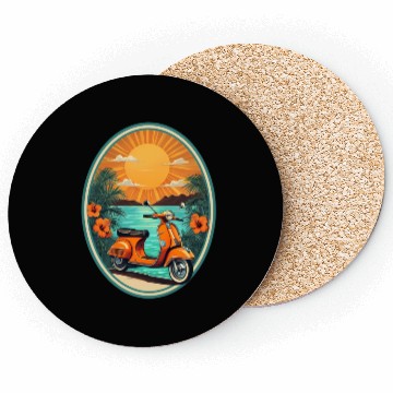 Discover Beach Sunset Orange Scooter by Tropical Coasters