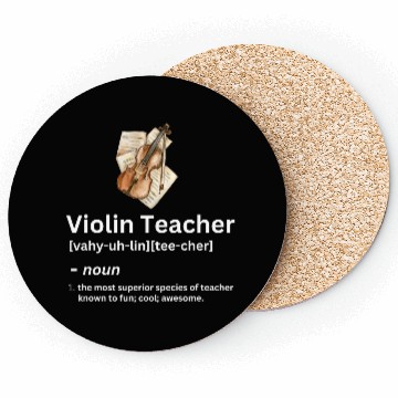 Discover violin teacher funny noun definition Coasters