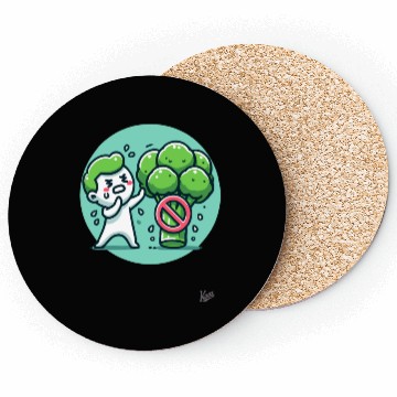 Discover No Broccoli – Funny Anti-Veggie Design Coasters