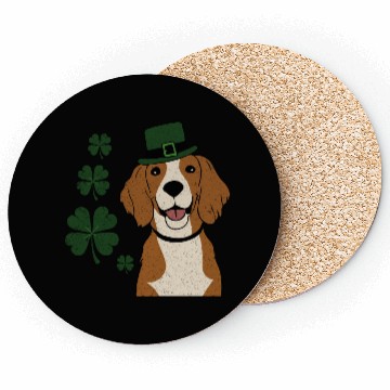 Discover Irish Setter and four leaf clover St Patrick's Day Coasters