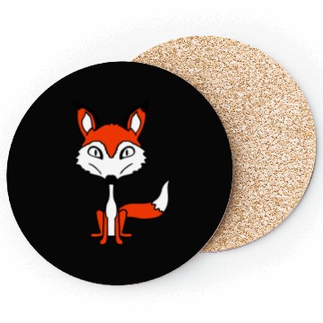 Discover Fox Evil Look Dangerous Crazy Wild Animal Fun Face Coasters