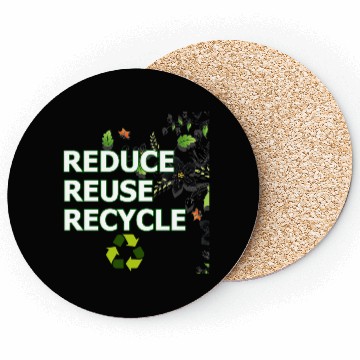 Discover Reduce Reuse Recycle Eco-Friendly Coasters