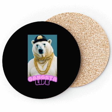 Discover Gangsta Life Polar Bear 2 Coasters