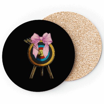Discover Coquette Bow Archery Archer Bow and Arrow Coasters