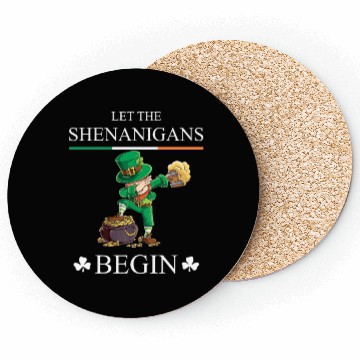 Discover Let The Shenanigans Begin Clovers St Patrick's Day Coasters