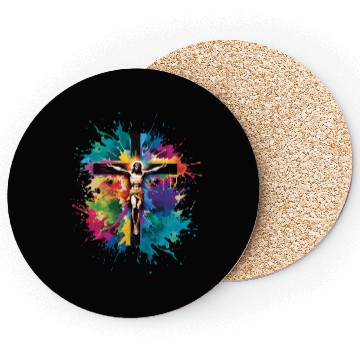 Discover Jesus Christ On Cross Happy Easter Coasters