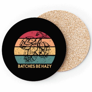 Discover Batches Be Hazy Hops Retro Sunset IPA Brewing Beer Coasters