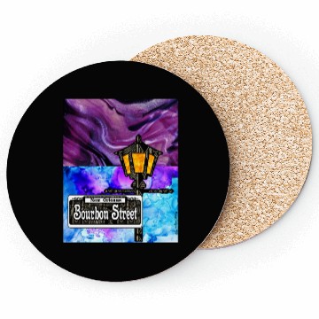 Discover Purple Bourbon Street Lamp Post Coasters