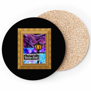 Discover Purple Framed Bourbon Street Lamp Post Coasters