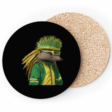 Discover Green and Gold Echidna 2 Coasters
