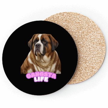 Discover Gangsta Life Saint Bernard 4 Coasters