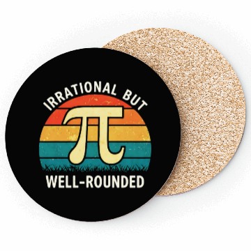 Discover Retro Irrational But Well Rounded Pi Day Math Love Coasters