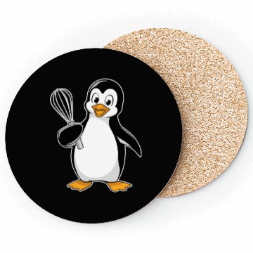 Discover Whisk-Wielding Penguin Chef Delight Coasters