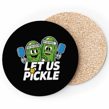 Discover Funny Pickleball Cucumber Lover Ball Sport Coasters