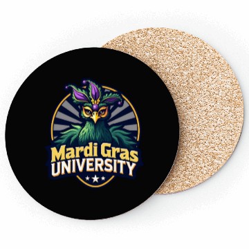 Discover Mardi Gras University Peacock Women's Mardi Gramas Coasters