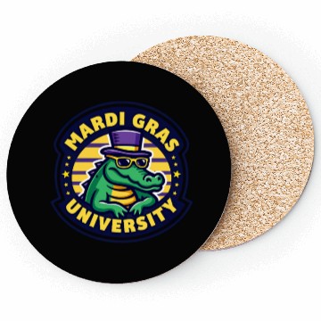 Discover Mardi Gras University Alligator Men's Mardi Gras Coasters