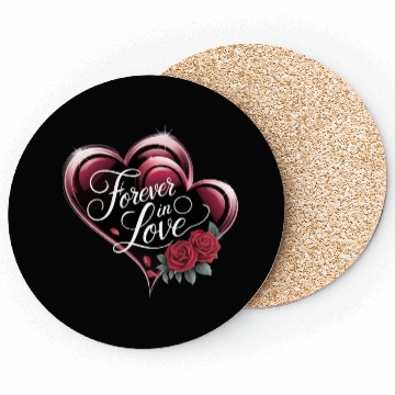 Discover Forever in Love – Unique Valentine's Day Design Coasters