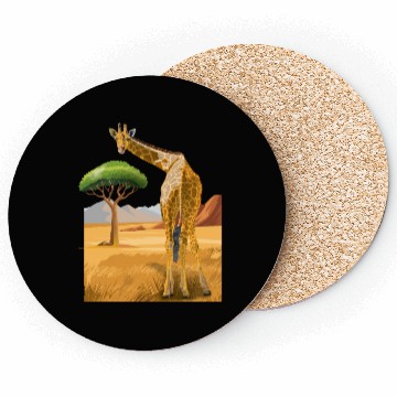 Discover Giraffe looks friendly Coasters
