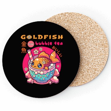 Discover Goldfish Japanese Bubble Tea Coasters