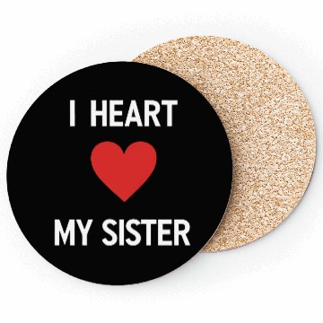 Discover I Love My Sister Family Love Heart Gift Coasters