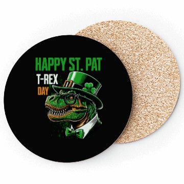 Discover Funny T-Rex St.Patrick's Day Irish Celebration Coasters