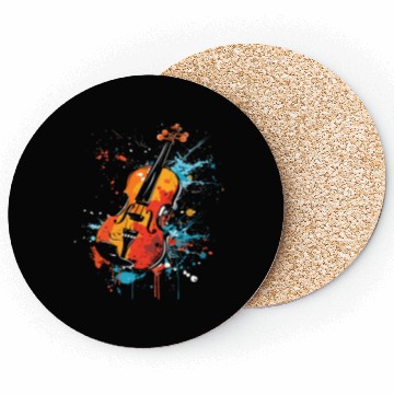 Discover Violin Streetart Coasters