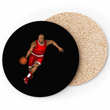 Discover basketball player is running with the ball Coasters
