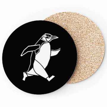 Discover Running Jogging Penguin Geometry Art Coasters