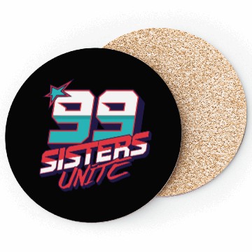 Discover 99 Sisters Unite Bold Retro Sports Coasters