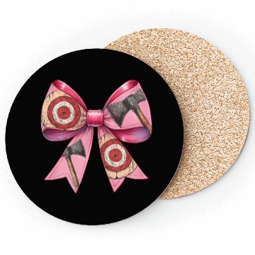 Discover Coquette Bow Axe Throwing Axe Thrower Mothers Day Coasters