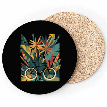 Discover Cycling Comic Look Coasters