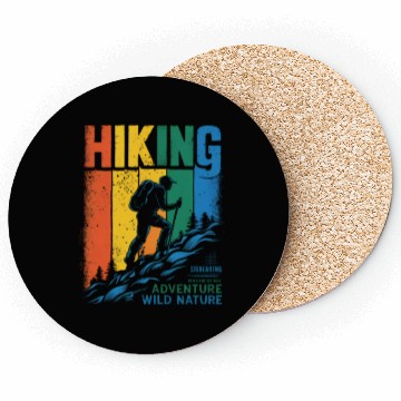 Discover Colorful Hiking Adventure Design Coasters