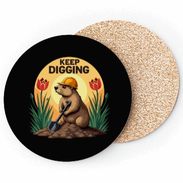 Discover Industrious Groundhog Gardener Coasters