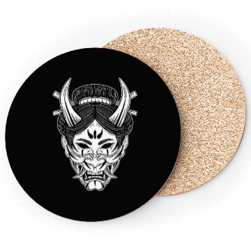 Discover Japanese Geisha Mask 2 Coasters