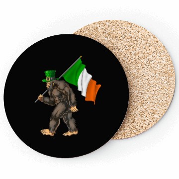 Discover St. Patrick's Day Bigfoot Ireland Flag Coasters